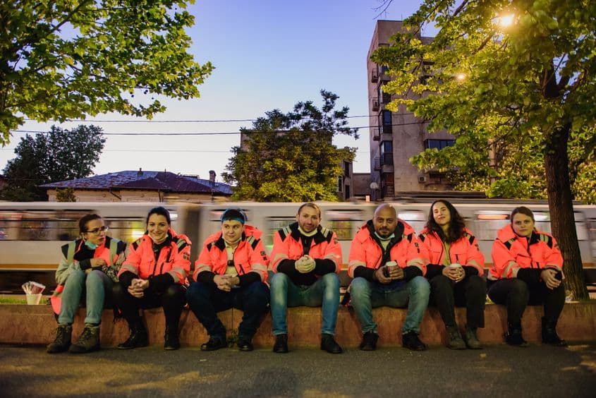 Marian Ursan și o parte din echipa Carusel. Foto: Ioana Epure