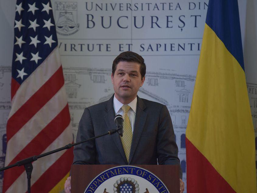 Wes Mitchell se află într-un turneu prin Europa de Est. Foto: Lucian Cruşoveanu / Public Diplomacy Office