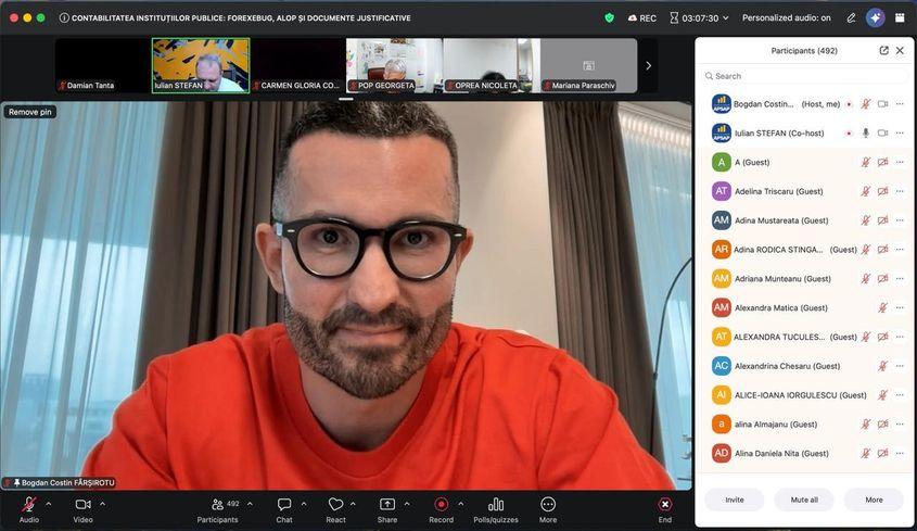 <em>Bogdan Fârșirotu, fondator şi preşedinte al Fundației Centrului de Formare APSAP, participă el însuși la unele dintre întâlnirile online organizate de asociația sa. <strong>FOTO:</strong> Facebook, Centrul de Formare - APSAP</em>