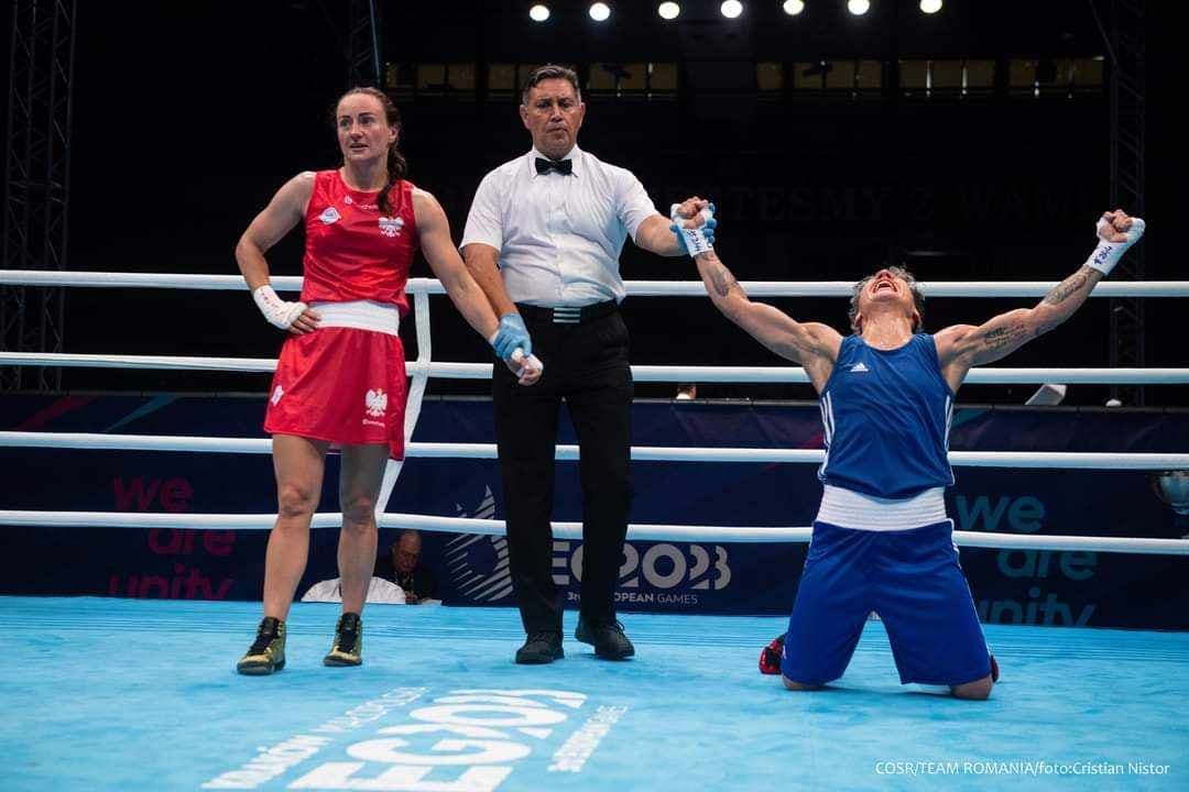 Lăcrămioara Perijoc a luat argintul pentru România la Jocurile Europene Cracovia Malopolska. Foto: COSR