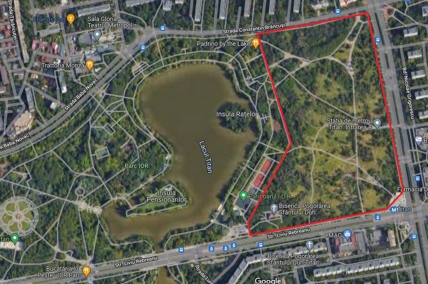 Poziționarea celor 12 ha de teren verde retrocedate