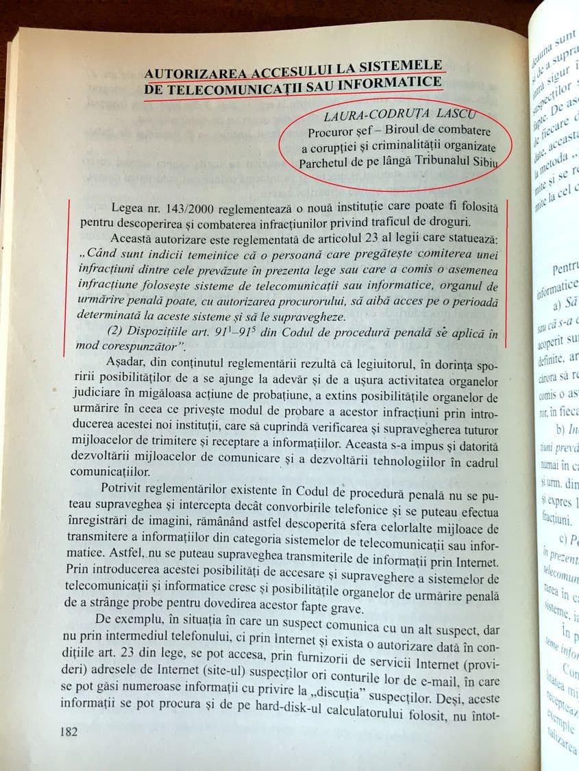 Facsimil din articolul publicat în ianuarie 2003 în revista „Dreptul”.
