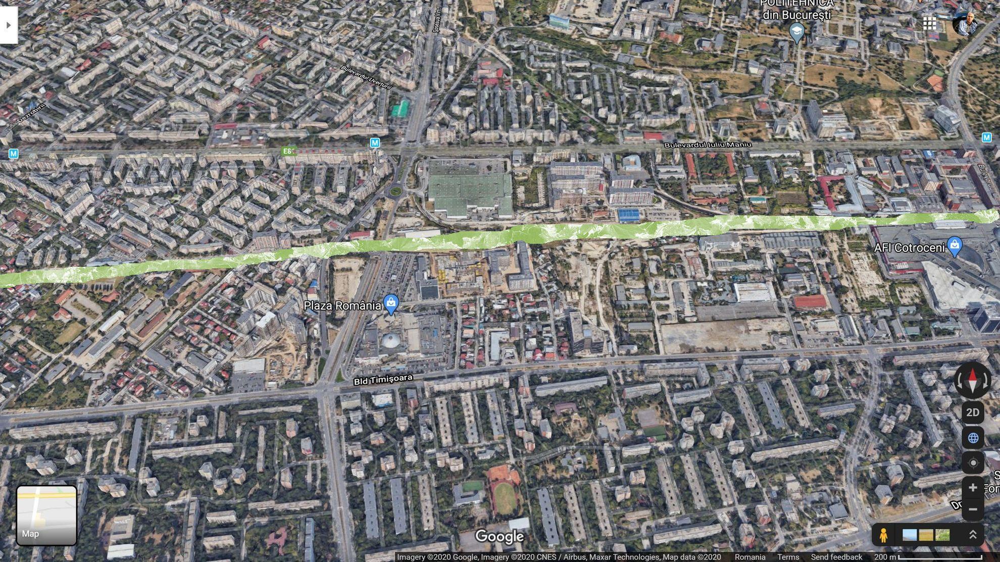 Parcul urban ar permite remodelarea zonei și reașezarea ei pe principii sustenabile. Lățimea acestui spațiu variază între 16 și 40 de metri, fapt pentru care ar fi impropriu construirii unui bulevard