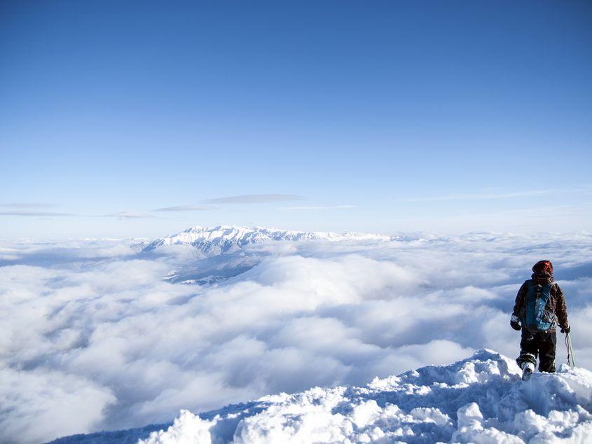 Dor Geta Popescu, în Piatra Craiului.
Foto: Ioan Busuioc (c)