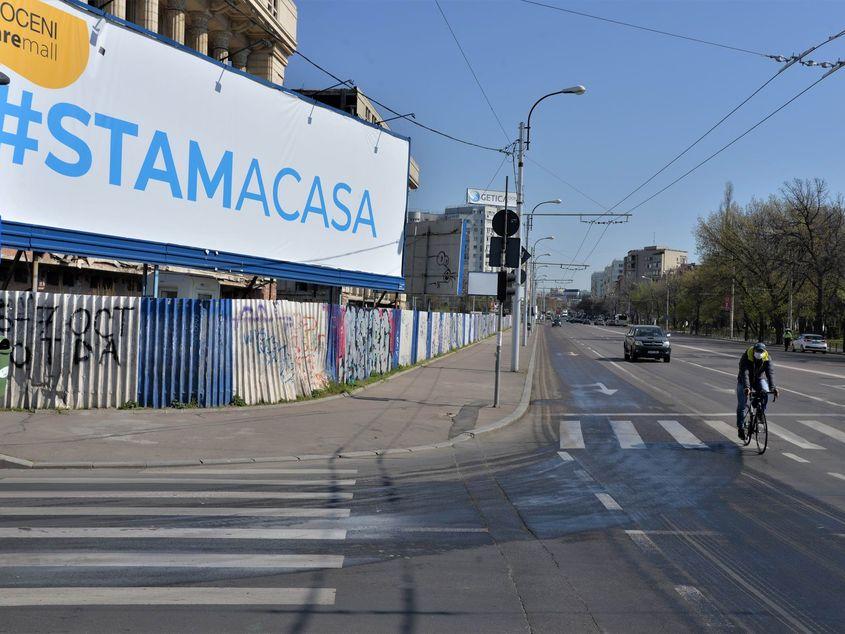 Atmosfera în perioada stării de urgență din București. Foto: Lucian Muntean