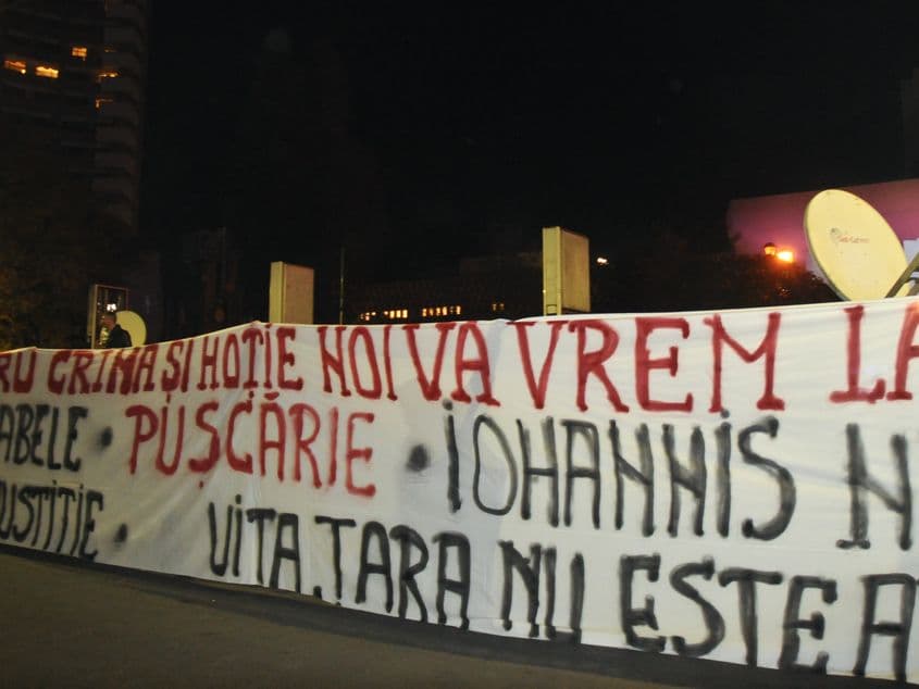 Imagine de la mitingul de miercuri seară, din Bucureşti. Foto: Lucian Muntean