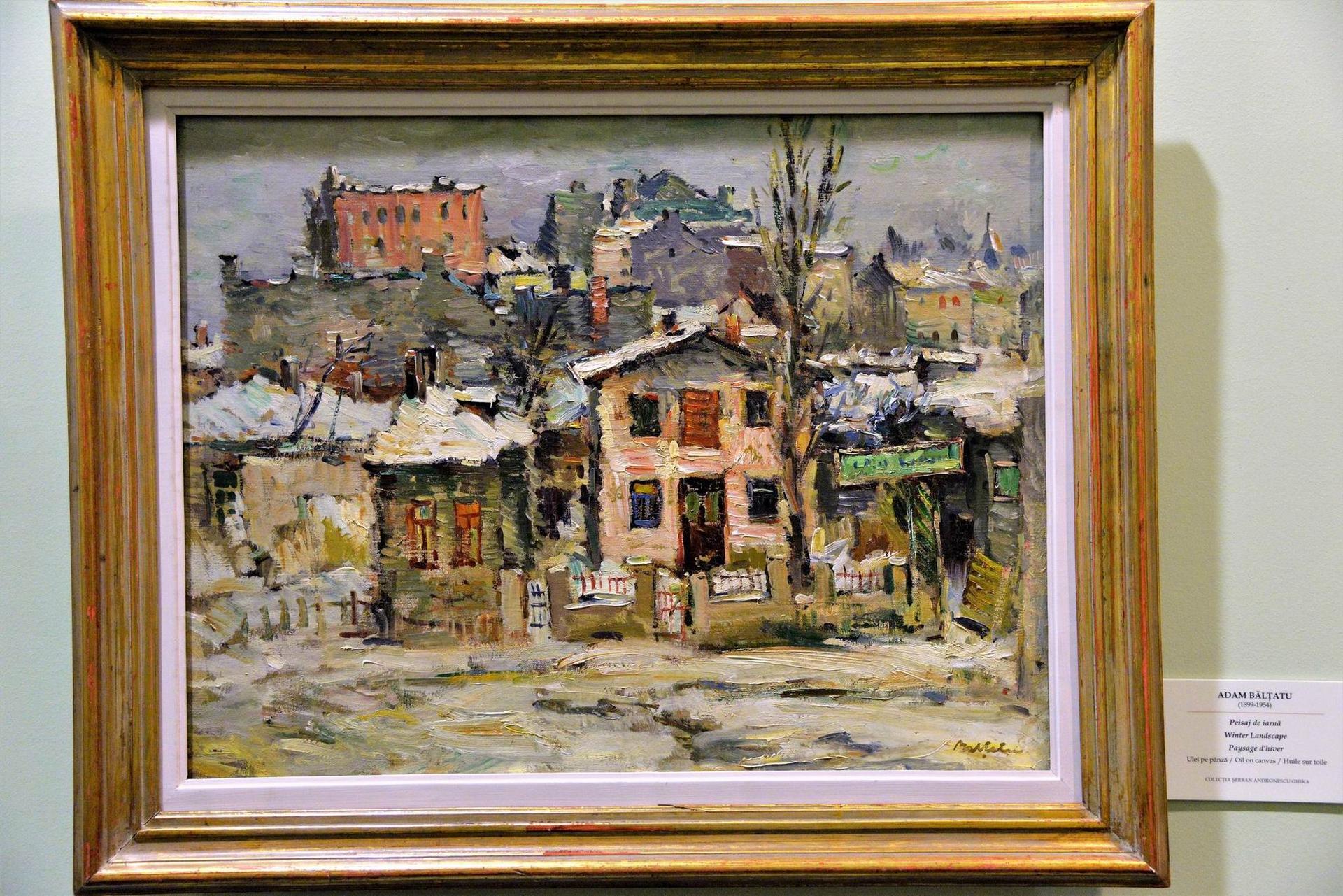 Adam Bălțatu (1899-1954): "Peisaj de iarnă", Colecția Ghika.