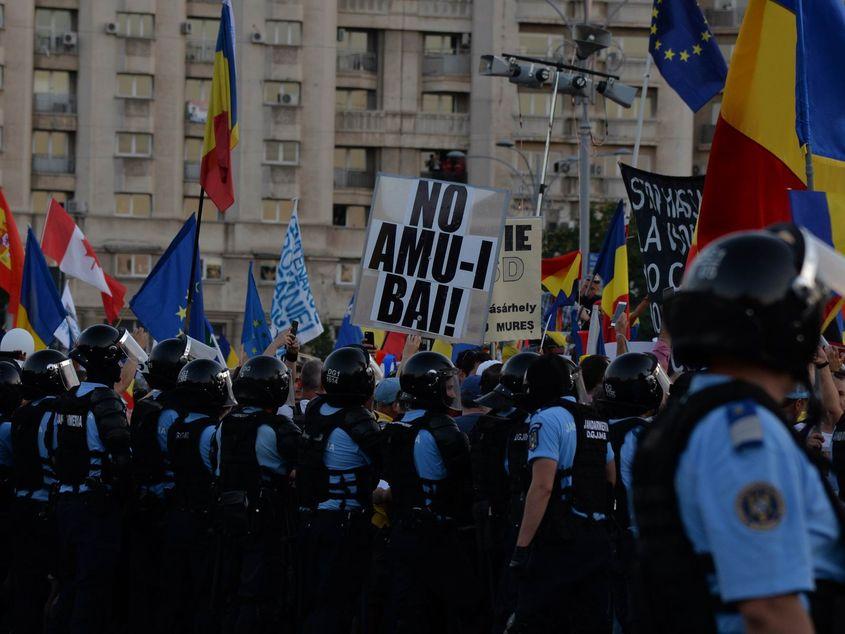 10 august 2018, imagine din Piața Victoriei
Foto: Lucian Munteanu