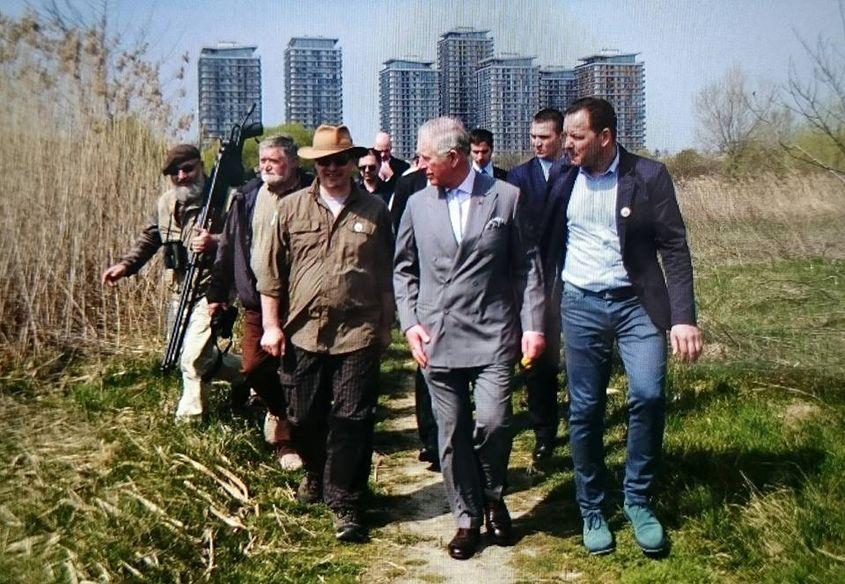 Prințul Charles în Parcul Văcărești. Foto: Asociația Parcul Național Văcărești