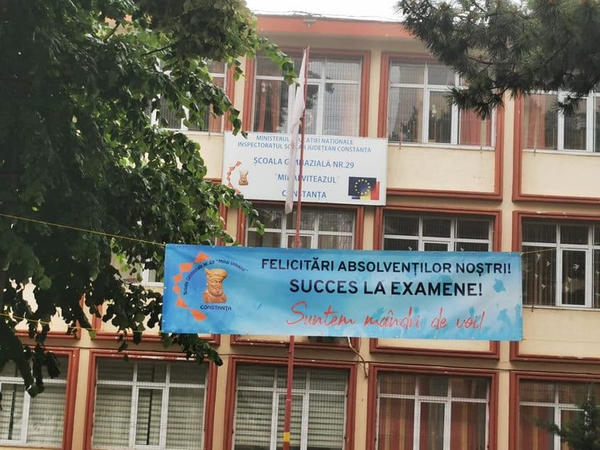 Şcoala Gimnazială Nr. 29 „Mihai Viteazul” Constanţa. Foto: pagina Facebook a a școlii