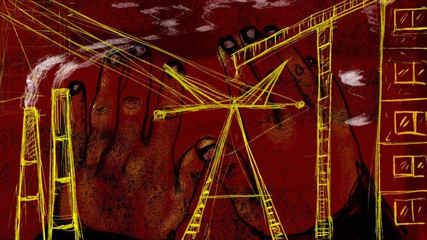 Energia era pusă în prim-planul dezvoltării țării, dar țării îi lipsea, de prea multe ori, tocmai energia. Ilustrație de Livia Jelea