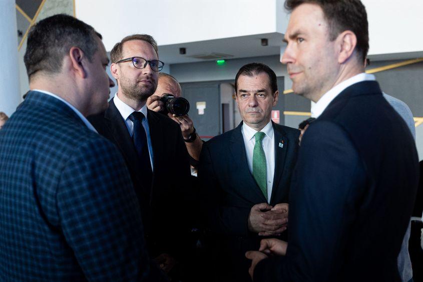 Eugen Tomac la lansarea candidaturii lui Dominic Fritz pentru Primaria Timisoara si a echipei Aliantei Timisoara Unita pentru Consiliul Local desfasurata la Centrul regional de Afaceri, marti 9 aprilie 2024, Timisoara. INQUAM PHOTOS/Virgil Simonescu.