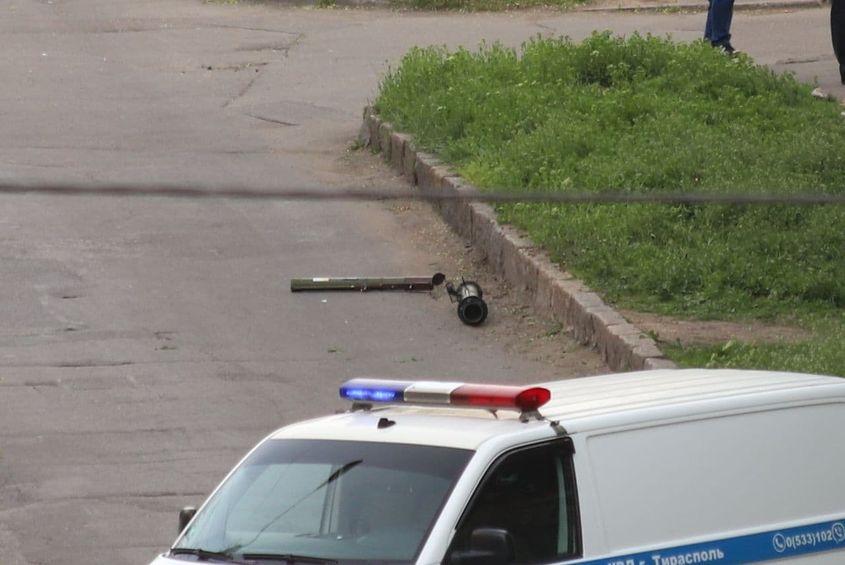 One of the launchers allegedly fired at the Transnistrian MGB building. Source: Telegram zonadesecuritate.md