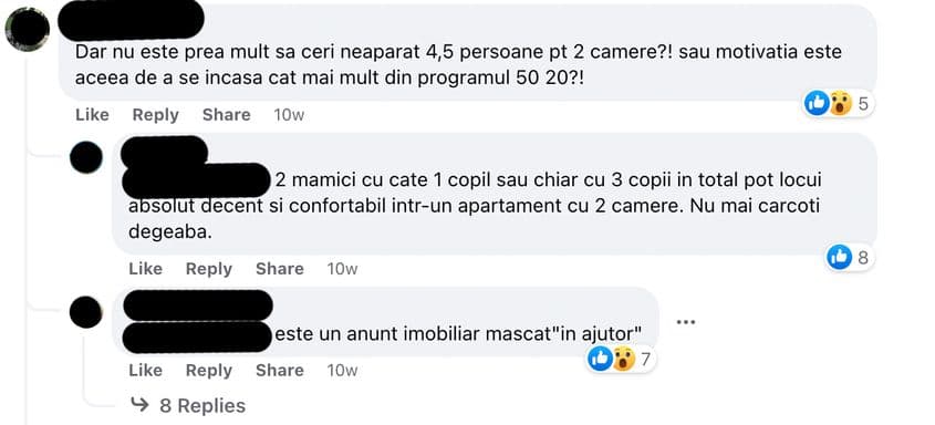 Postare de pe grupul de Facebook "Uniți pentru Ucraina"