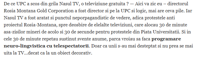 Borg este un vechi urmăritor al televiziunii Nașul TV. Patronul televiziunii, Radu Moraru, este un conspiraționist notoriu