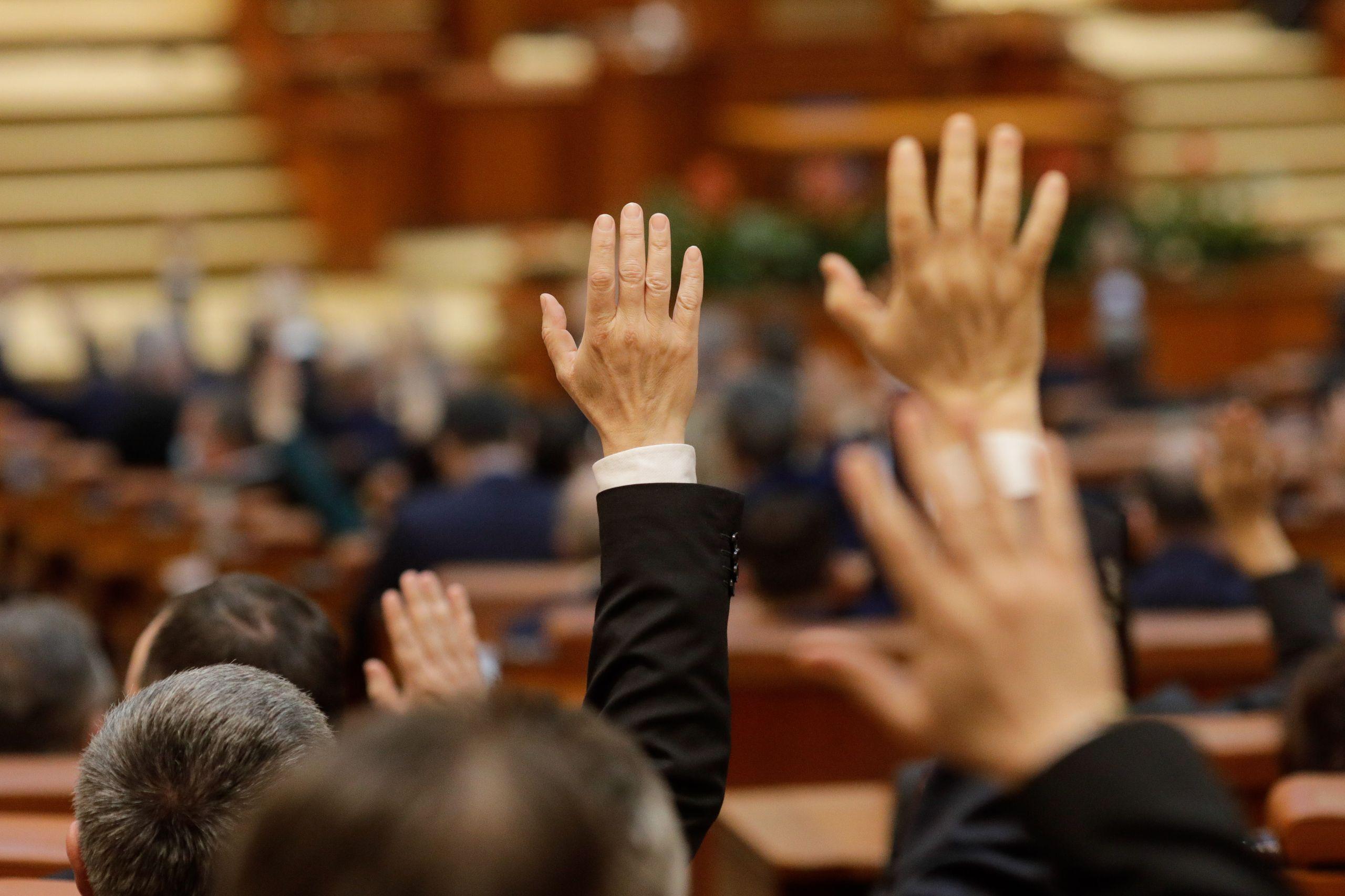 Sedință în plenul reunit al Camerei Deputaților și a Senatului, miercuri, 17 februarie 2021. Inquam Photos / George Calin