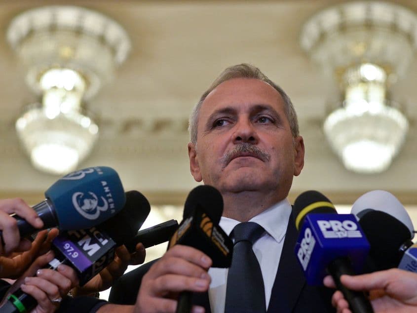 Liviu Dragnea, după ședința Camerei în care s-a decis eliminarea taxei radio-TV. Foto: Lucian Muntean