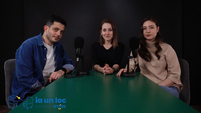 Medic primar psihiatru Mihai Bran, fondator ATLAS, creatoarea podcastului, Laura Popa și Ana Ciocănel, moderatoarea podcastului