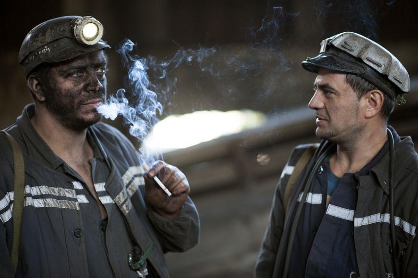 Mineri de la Petrila după ultimul șut