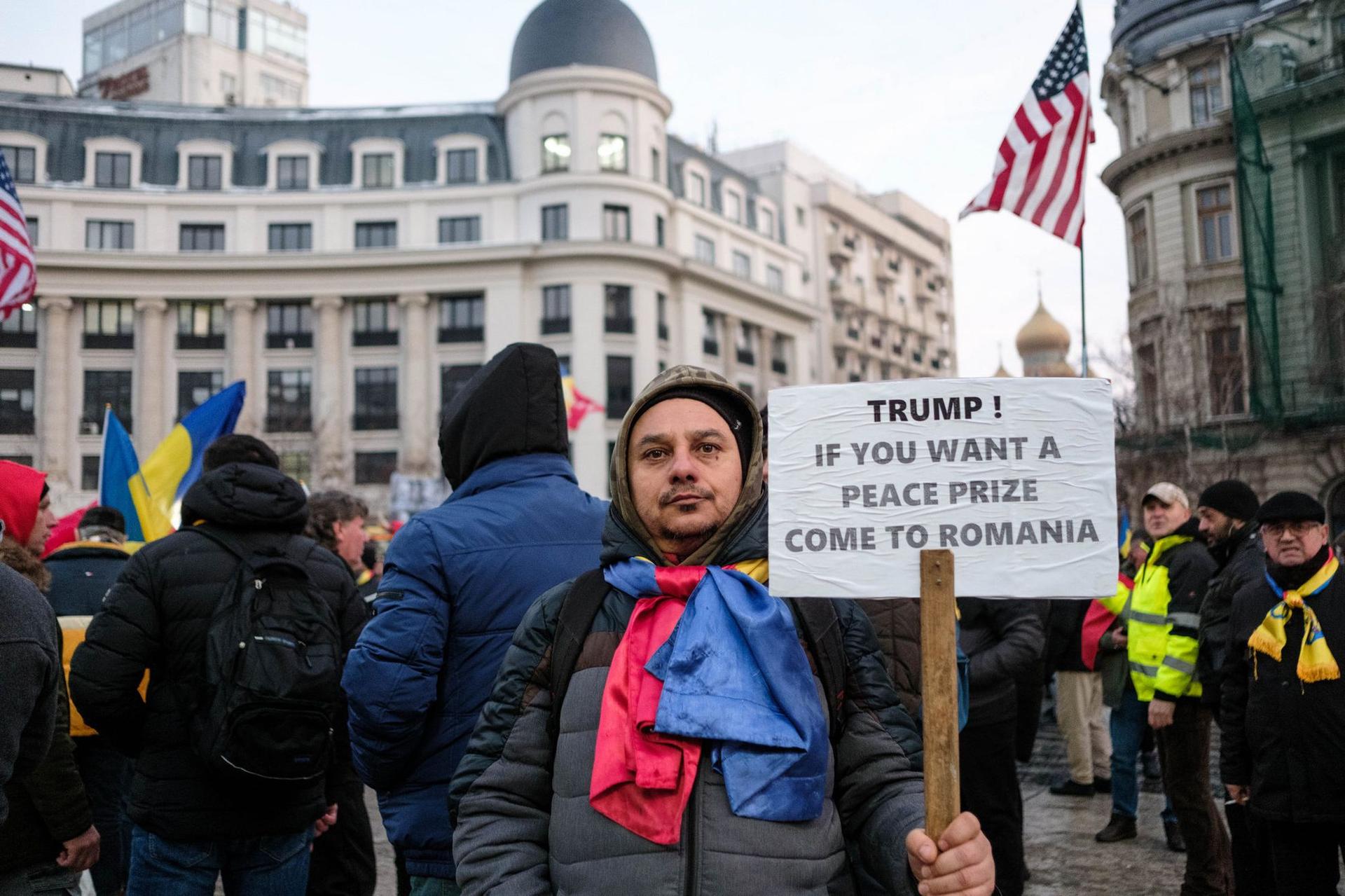 Protest și marș organizat de Alianța pentru Unirea Românilor, în Bucuresti, 15 ianuarie 2026. Inquam Photos / Alexandru Nechez