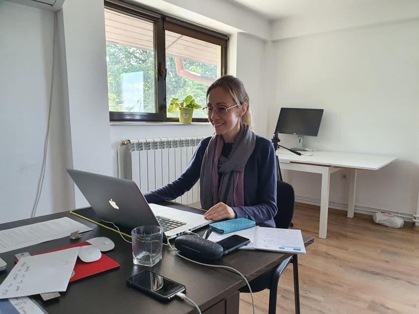 Olga s-a alăturat echipei Ukrainians in Iași și răspunde la toate apelurile în limba ucraineană și limba rusă