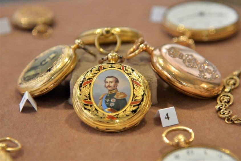 Ceas de buzunar J.M. French, fabricat la Londra în secolul XIX. I-a aparținut țarului Alexandru al II-lea
