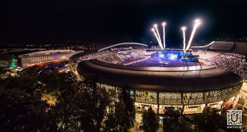 Scena Untold de pe Cluj Arena.