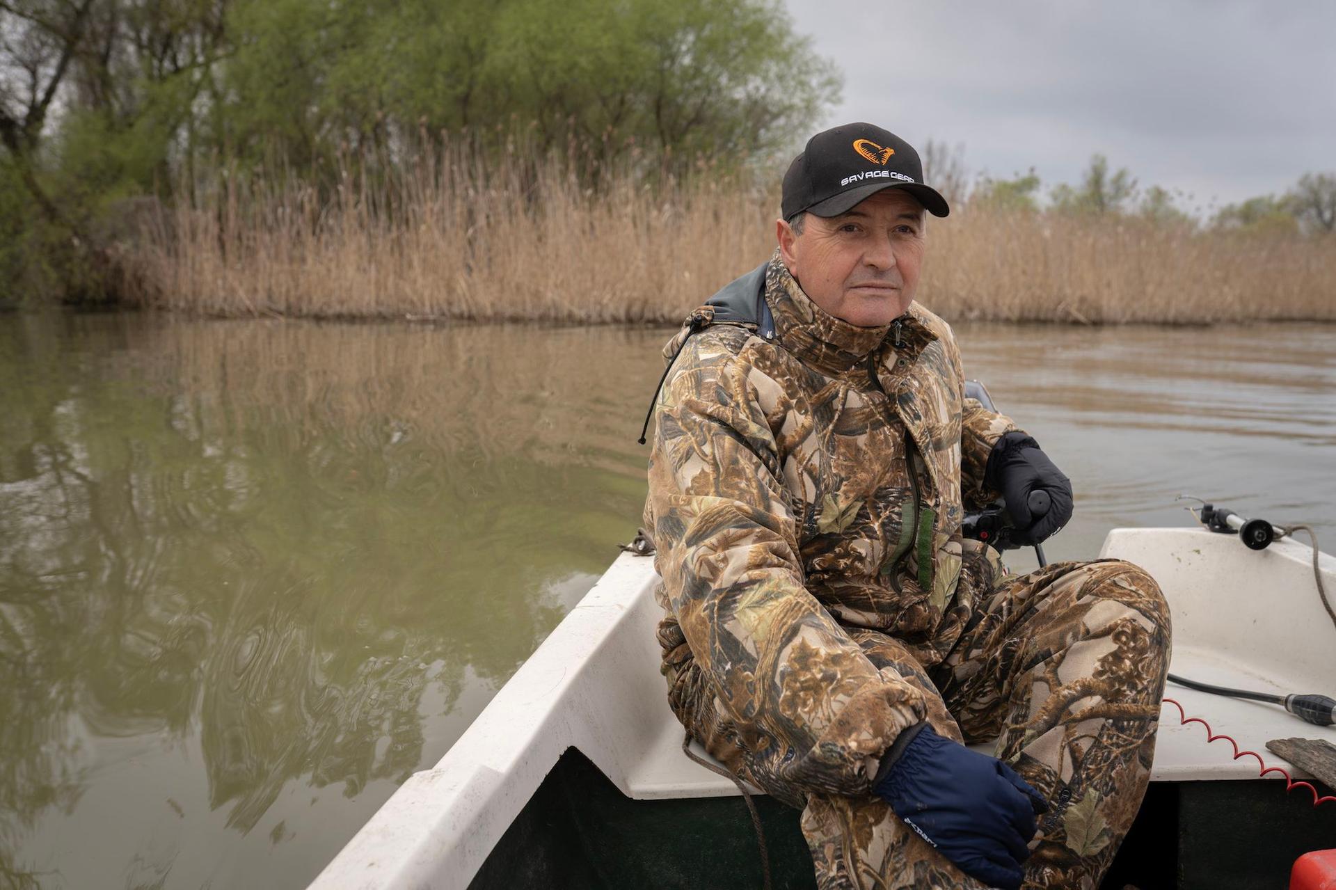 Sorin Condratov, sport fisherman from the village of Gorgova, Maliuc commune. Photo: Andreea Câmpeanu