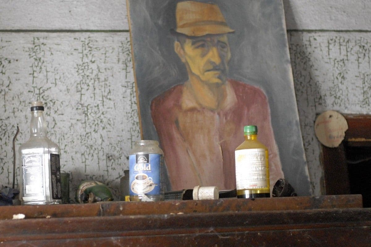 Portret și natură moartă în intreriorul unei case. 2004