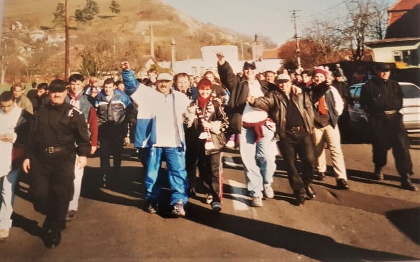 Anii '90, o deplasare cu galeria Rapidului