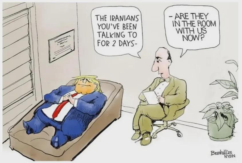 Memă despre discuțiile președintelui Donald Trump cu oficiali din Iran