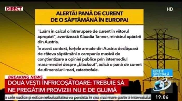 Dezinformarea a fost validată de posturile de știri românești.