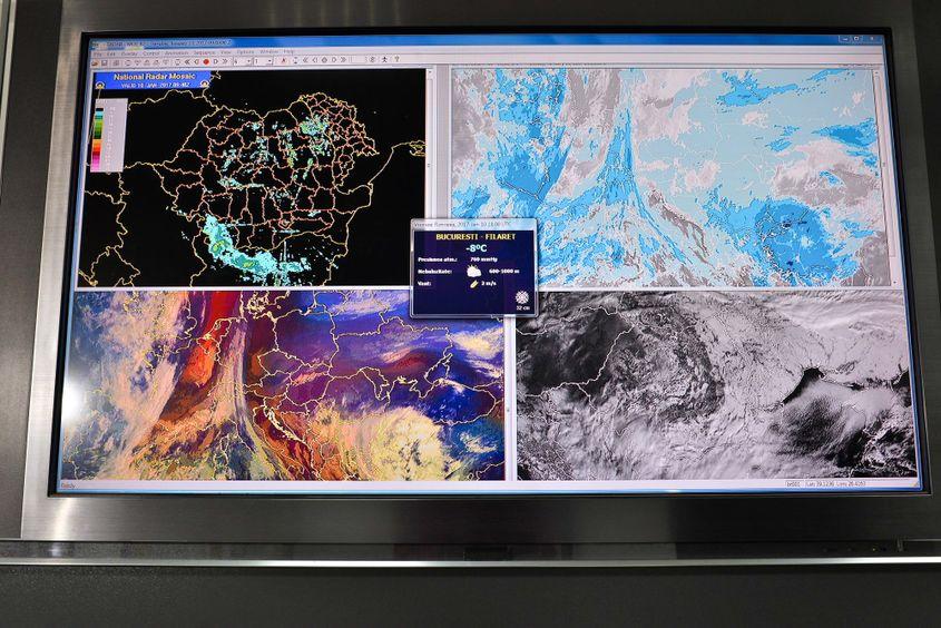 Imagini primite în timp real de la radare meteorologice