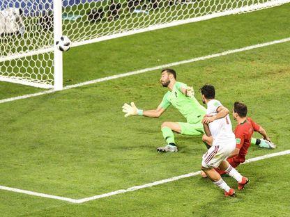 Faza din prelungiri la care Iranul putea câştiga. Sursa foto: twitter.com