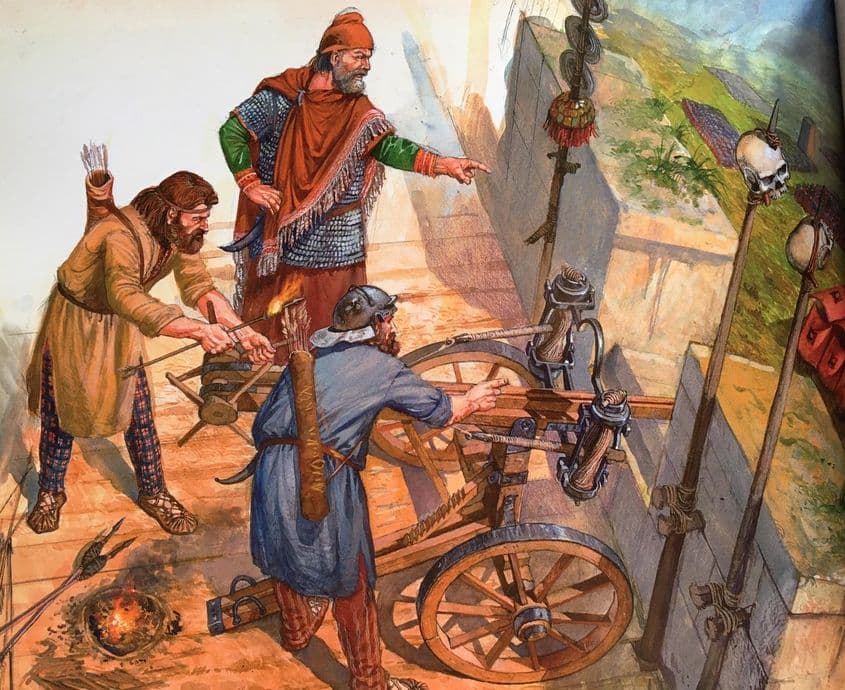 Reconstituire din timpul unei bătălii. Ilustrație: Radu Oltean (c)