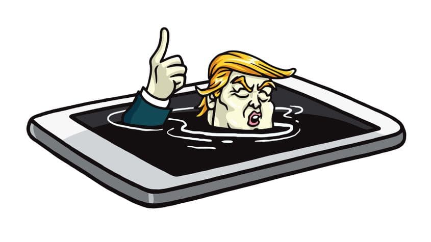 Donald Trump și fenomenul populist depind complet de rețelele sociale. Ilustrație de Reniutami | <a target="_blank" href="https://www.dreamstime.com" target="_blank" rel="noreferrer noopener">Dreamstime.com</a>