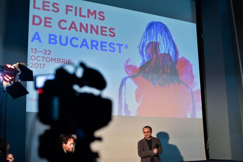 Imagine de la sesiunea de întrebări și răspunsuri desfășurată după proiecția filmului „Loveless”. Foto: Lucian Muntean