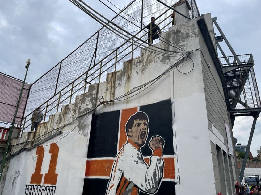 Cătălin Hâldan, desenat pe zidurile Peluzei