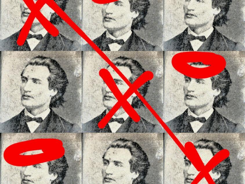 Mihai Eminescu. Ilustrație Lucian Muntean