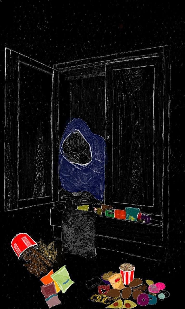 Potrivit specialiștilor, tulburările de alimentație apar la persoane de toate vârstele, dar în special la adolescenți. Ilustrație de Adela Călini