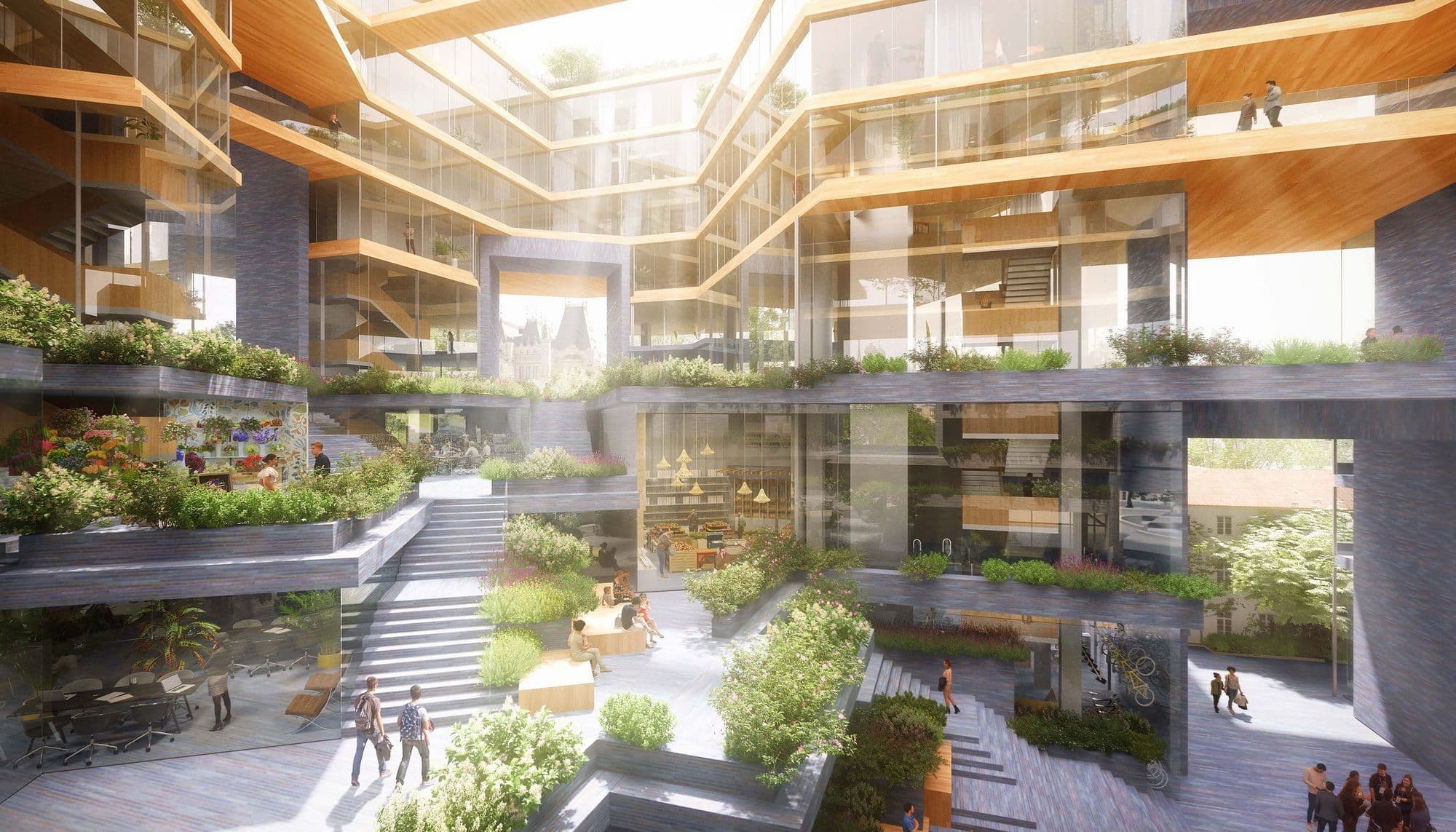 Patru proiecte au trebuit să împace nevoia de dezvoltare cu respectul față de patrimoniul cultural și față de necesitățile culturale ale ieșenilor. Sursa: UNstudio