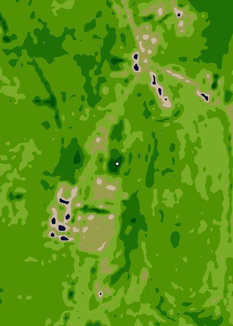 Imagini satelitare, furnizate de senzorii satelitului Sentinel-2 L2A, lansat de Agenția Europeană Spațială (ESA). În zonele reprezentate cu negru se vede prezența biomasei - adică a reziduurilor biodegradabile în descompunere, care au o capacitate mare de combustie, astfel că aici pot izbucni oricând incendii necontrolate din pricina emisiilor de metan și CO2