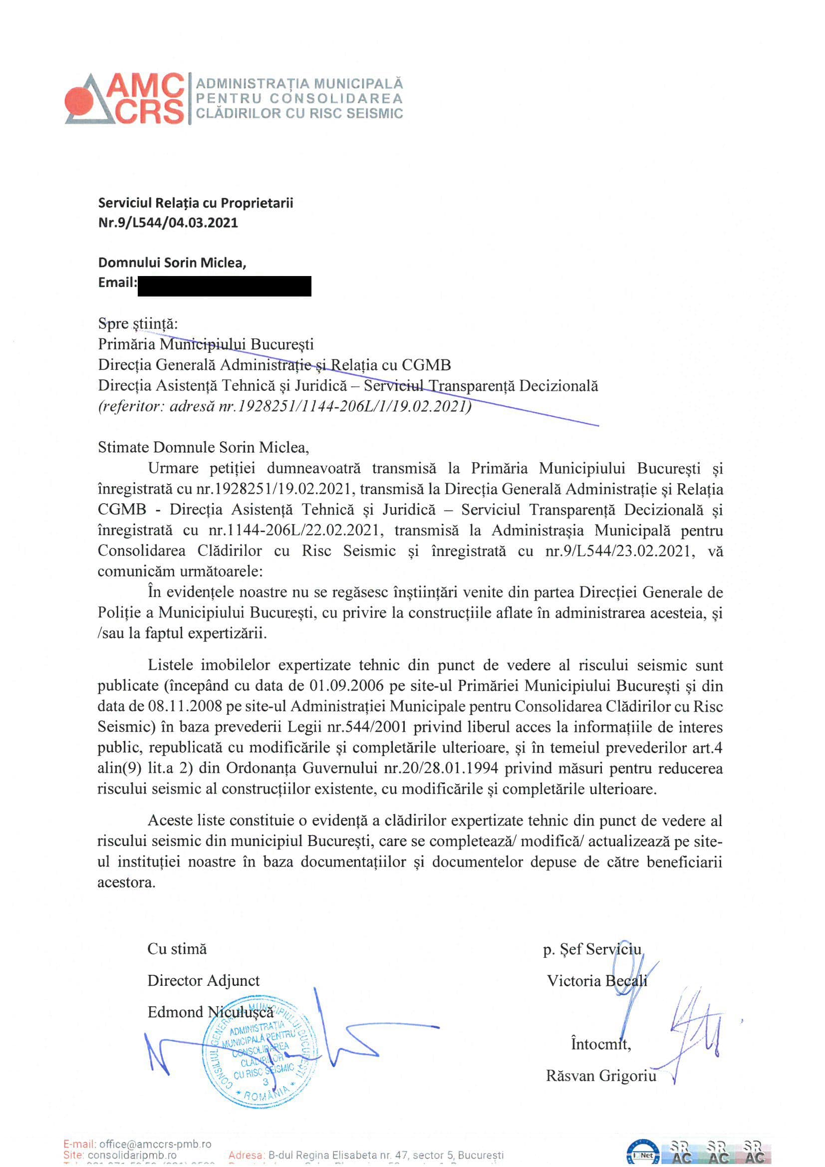 Primăria Municipiului București nu știe de secțiile de poliție cu probleme