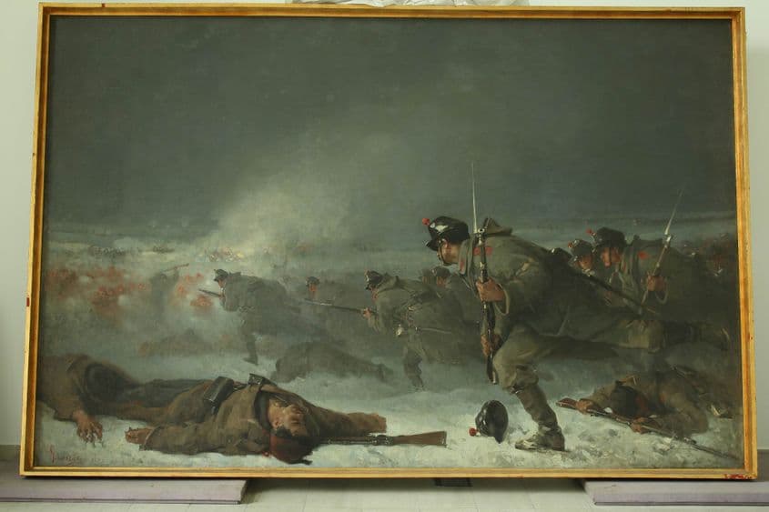 "Atacul de la Smârdan" de Nicolae Grigorescu. Foto: Arhiva MNIR