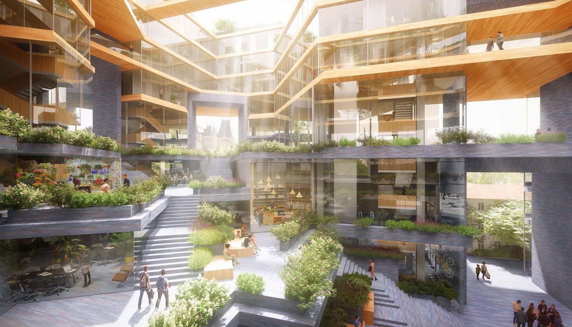 Patru proiecte au trebuit să împace nevoia de dezvoltare cu respectul față de patrimoniul cultural și față de necesitățile culturale ale ieșenilor. Sursa: UNstudio