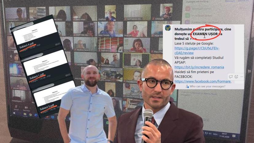 Centrele de formare profesională APSAP și Aprendis, unde cursanții reclamă că examenele pot fi fraudate, sunt conduse de Bogdan Fârșirotu (dreapta) și Cristian Ciobanu (stânga)