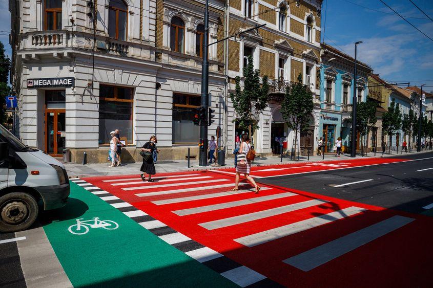Strada Ferdinand (Cluj-Napoca) reabilitată. Foto: Pagina oficială a primarului Emil Boc (c)