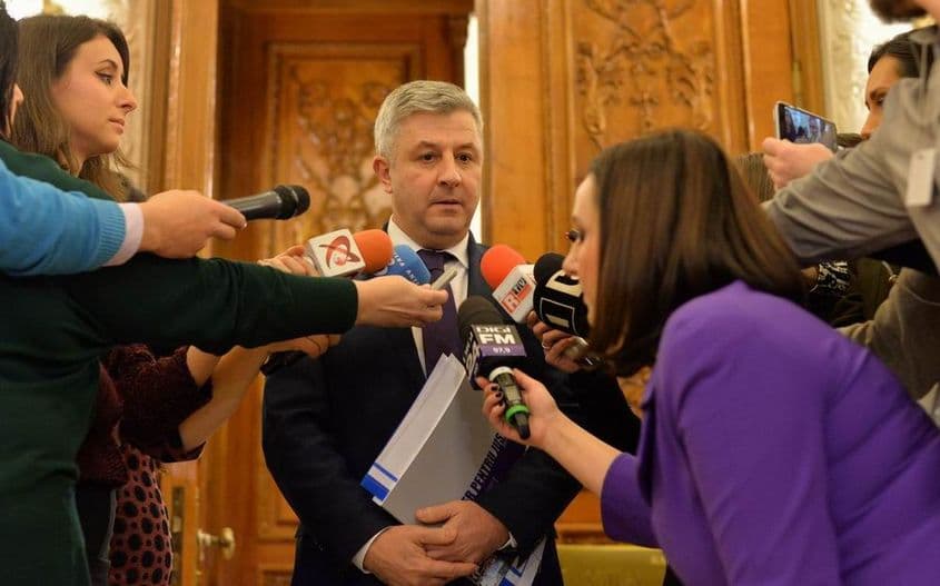 Florin Iordache, în ziua în care a demisionat de la șefia Ministerului Justiției. Foto: Lucian Muntean