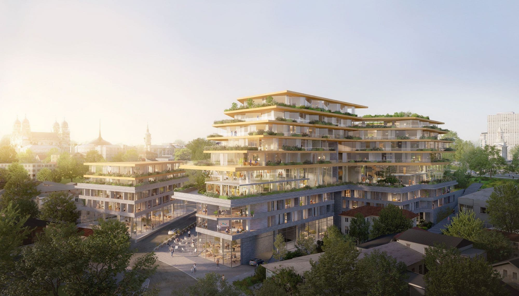 Proiectul UNStudio, Palas Rezidențial - Bridging Times, Bridging Communities, conceput pentru a se integra cât mai bine cu zona adiacentă