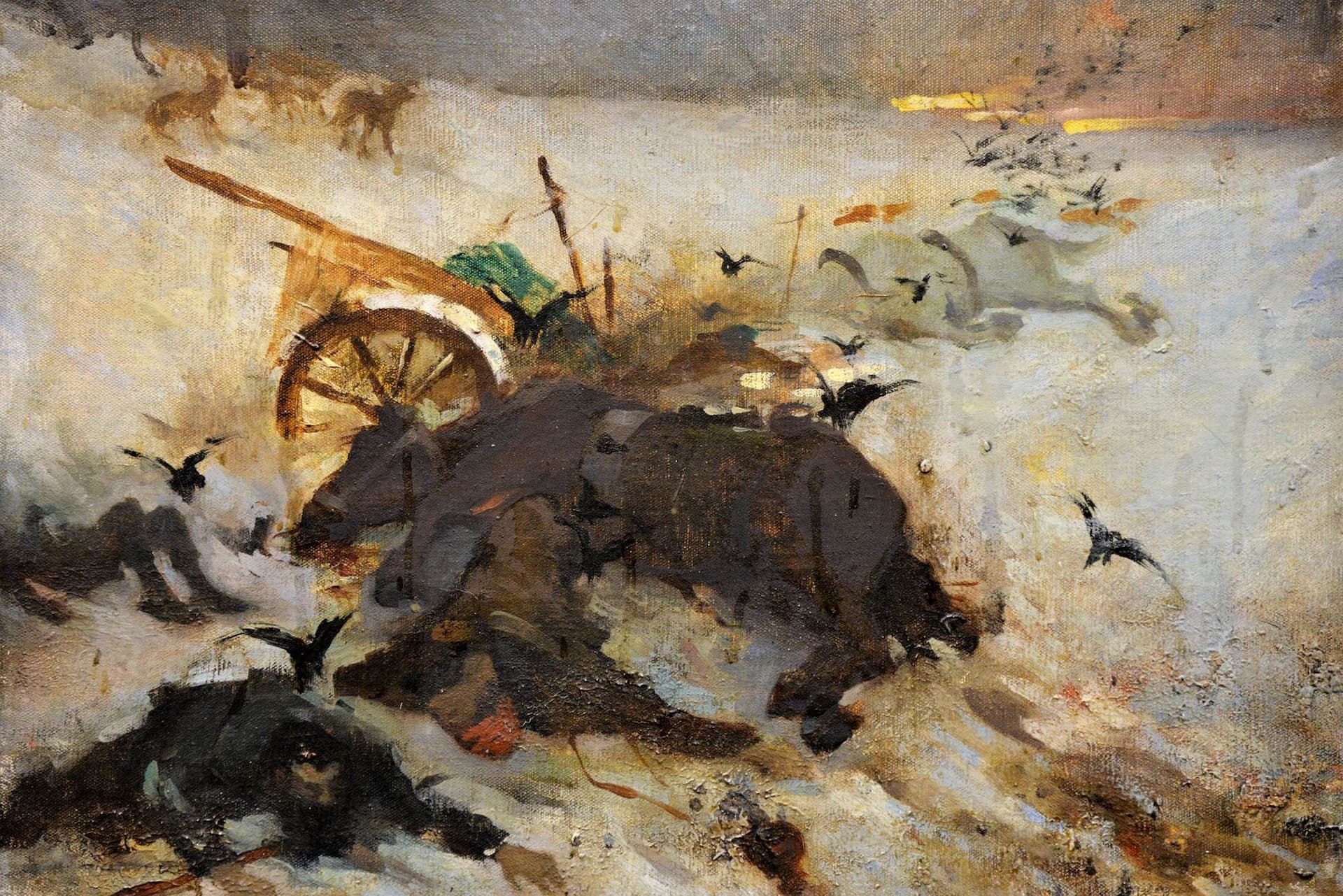 Eustațiu Stoenescu (1884-1957): "Scenă de război", 1904, (detaliu), Colecția Simu.